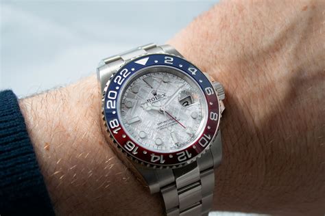 rolex white gold pepsi meteorite dial|rolex meteorite dial price.